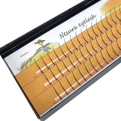 Caixa de pestanas postiços em tiras com texto Nesura eyelash