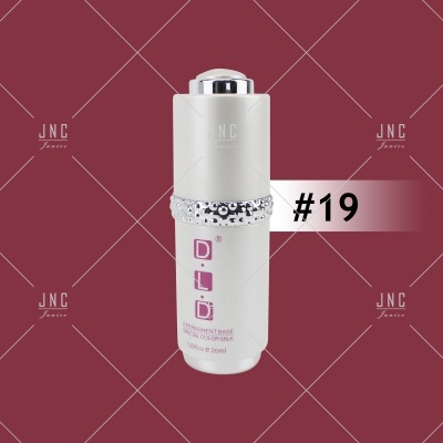 Frasco branco de verniz permanente D.I.D. com tampa prateada