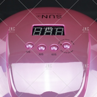 Unidade rosa para cura de gel de unhas com visor digital e botões