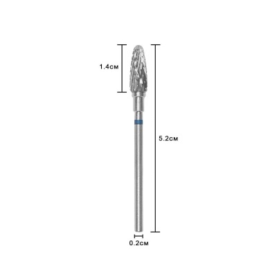 Broca rotativa metálica cónica com anel azul