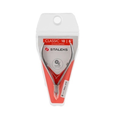 Aparelho cortador de cutículas metálico STALEKS Classic 10/6 em embalagem plástica