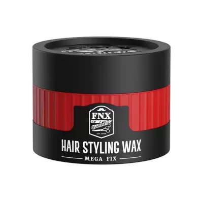 Pote preto e vermelho de cera de cabelo FNX Hair Styling Wax Mega Fix