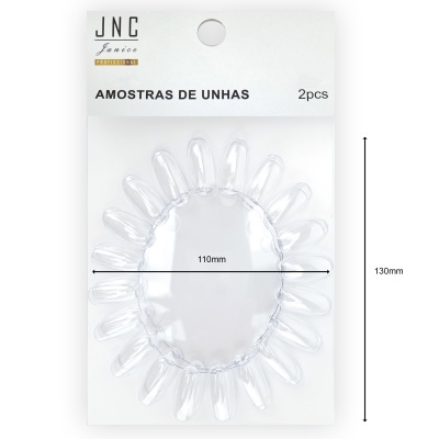 Pacote de amostras de unhas transparentes JNC Janico