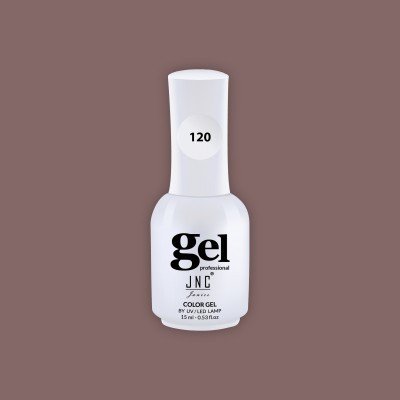 Frasco branco de verniz gel para unhas com número 120