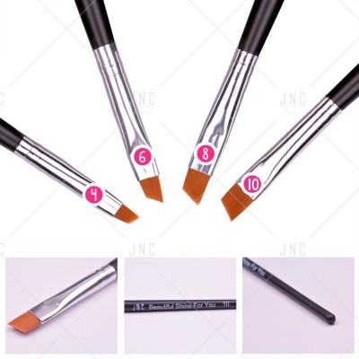 Conjunto de pincéis de pintura com cabo preto e cerdas castanho claro