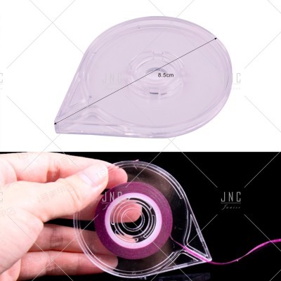 Fita métrica transparente redonda com fita roxa