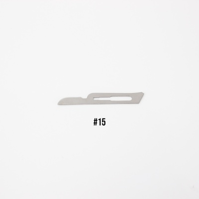 Lâmina de bisturi de aço inoxidável com texto #15