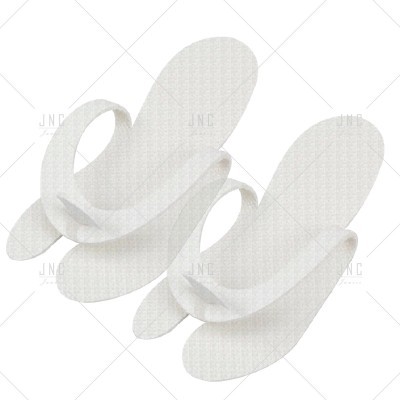 Chinelos brancos de plástico com alça no calcanhar