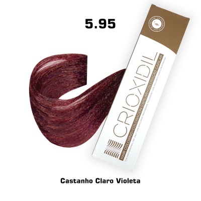 Amostra de cabelo castanho claro violeta com embalagem CroxDIL e preço 5.95