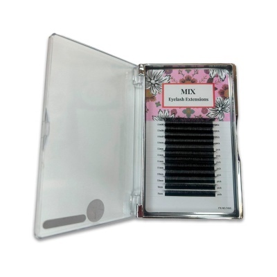 Caixa transparente com extensões para pestanas MIX Eyelash Extensions