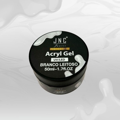 Frasco preto de gel acrílico JNC Profissional com capa rotulada