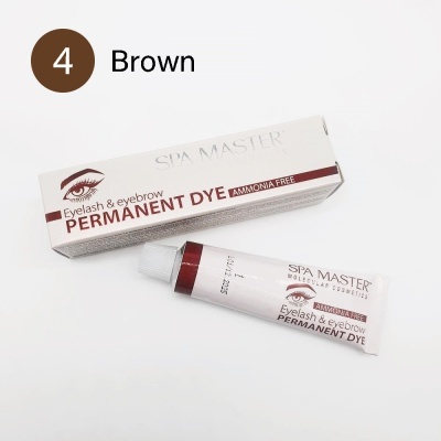 Tinta permanente castanha para pestanas e sobrancelhas SPA MASTER sem amoníaco