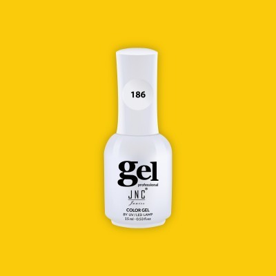 Frasco branco de verniz gel profissional para unhas com código 186