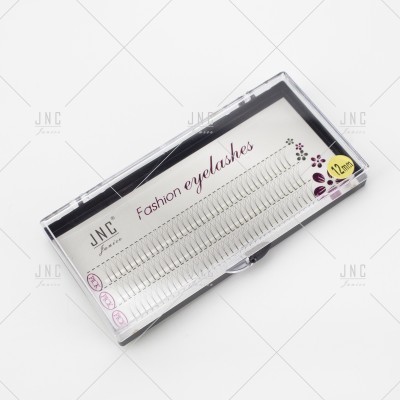 Estojo de pestanas falsas JNC Fashion, 12mm, caixa transparente com pestanas pretas