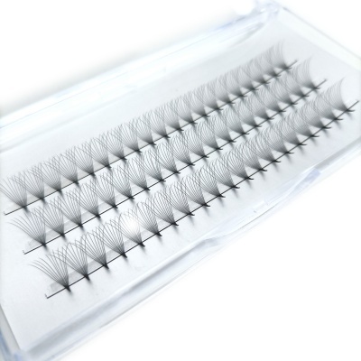 Conjunto de pestanas falsas negras em estojo transparente