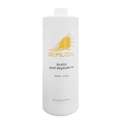 Frasco branco de óleo pós-depilatório DEPILCOL 1000 ml
