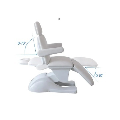 Cadeira reclinável branca para estética com ajuste de ângulo 0-70°