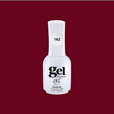 Frasco branco de verniz gel profissional com número 162