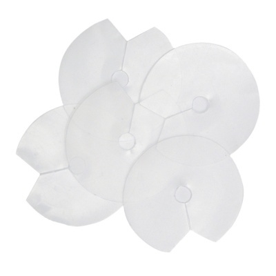 Organizadores circulares transparentes de plástico com fecho central