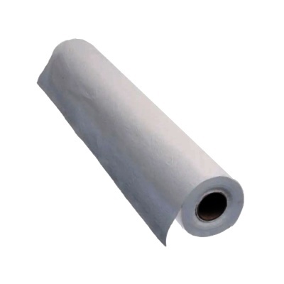 Rolo de papel branco enrolado numa estrutura cilíndrica