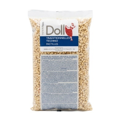 Pacote transparente com pastilhas cerosas Doll Tradicionnelles Techno Pastilles