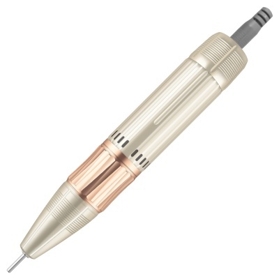 Caneta técnica metálica em prata e cobre com ponta fina