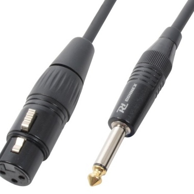 Cabo áudio com conector XLR e plugue jack 6,35 mm