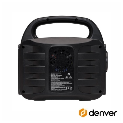 Gerador portátil preto com alça e ventilador central