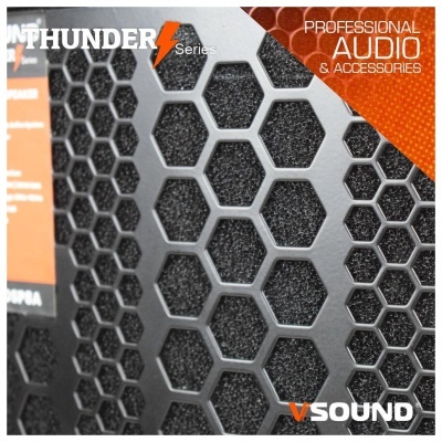 Grade preta hexagonal de produto de áudio profissional VSOUND série THUNDER