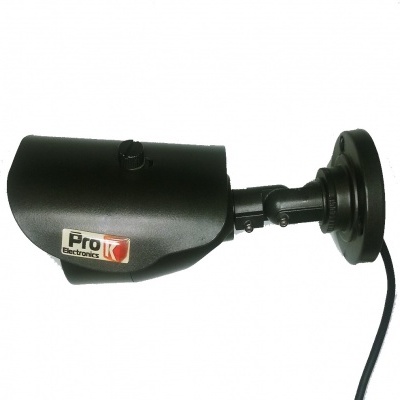 Câmara de vigilância exterior preta da Pro Electronics