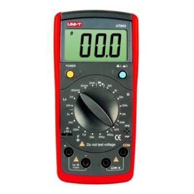 Multímetro digital portátil UNI-T UT803 com visor LCD e seletor rotativo