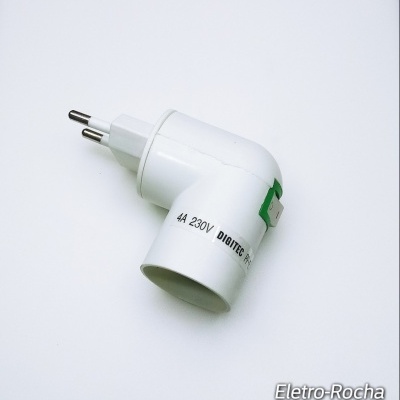 Adaptador elétrico branco com texto 4A 230V DIGITEC P4
