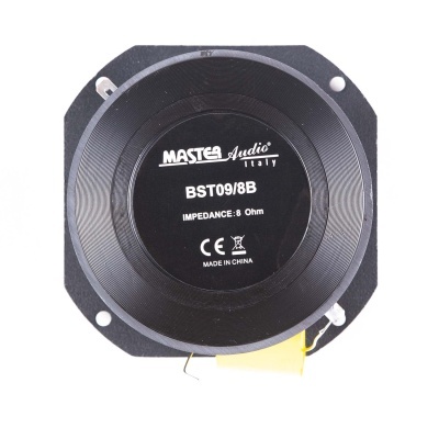 Altifalante preto redondo Master Audio BST09/8B com componente amarela