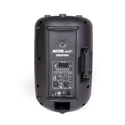 Coluna de som portátil preta MASTER Audio SB250BU vista de trás