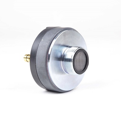 Microfone para alta frequência metálico com malha preta e conector dourado