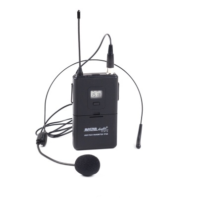 Microfone sem fios MASTER Audio preto com fones e antena