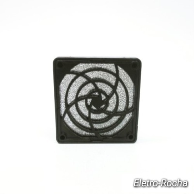 Ventoinha quadrada de computador com grelha preta