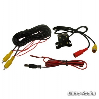Conjunto de cabos com conectores RCA e câmara