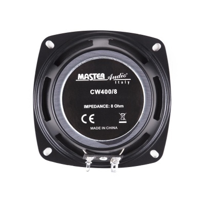 Coluna áudio MASTEA Audio CW400/8 preta com conectores metálicos
