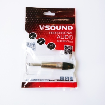 Conector de áudio metálico em embalagem VSOUND profissional