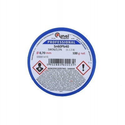 Rolo de arame de solda profissional Onel Sn60Pb40 0,70 mm 100 g azul