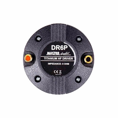 Driver de áudio preto Master DR6P com conectores dourados