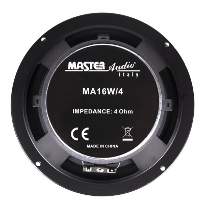 Coluna de som redonda preta MASTER Audio Italy MA16W/4