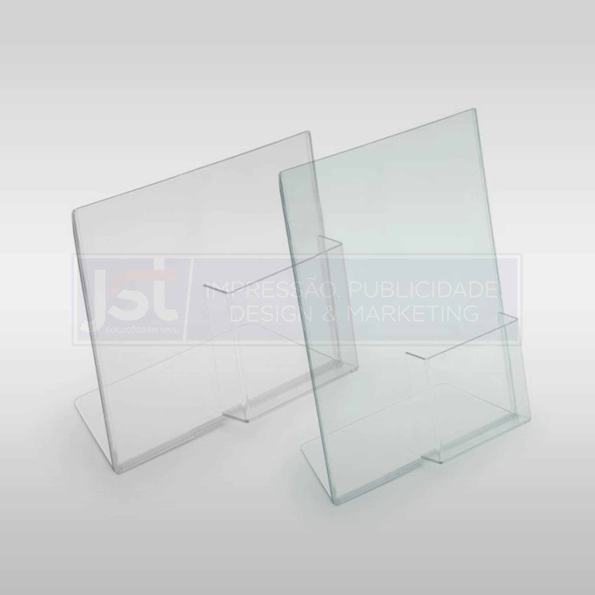 Porta Menu A4 em L com Porta Cartões