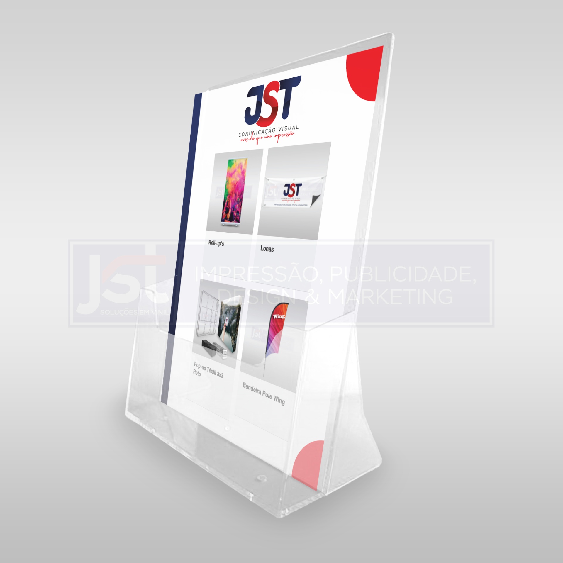 Expositor de Folhetos Vertical para Mesa