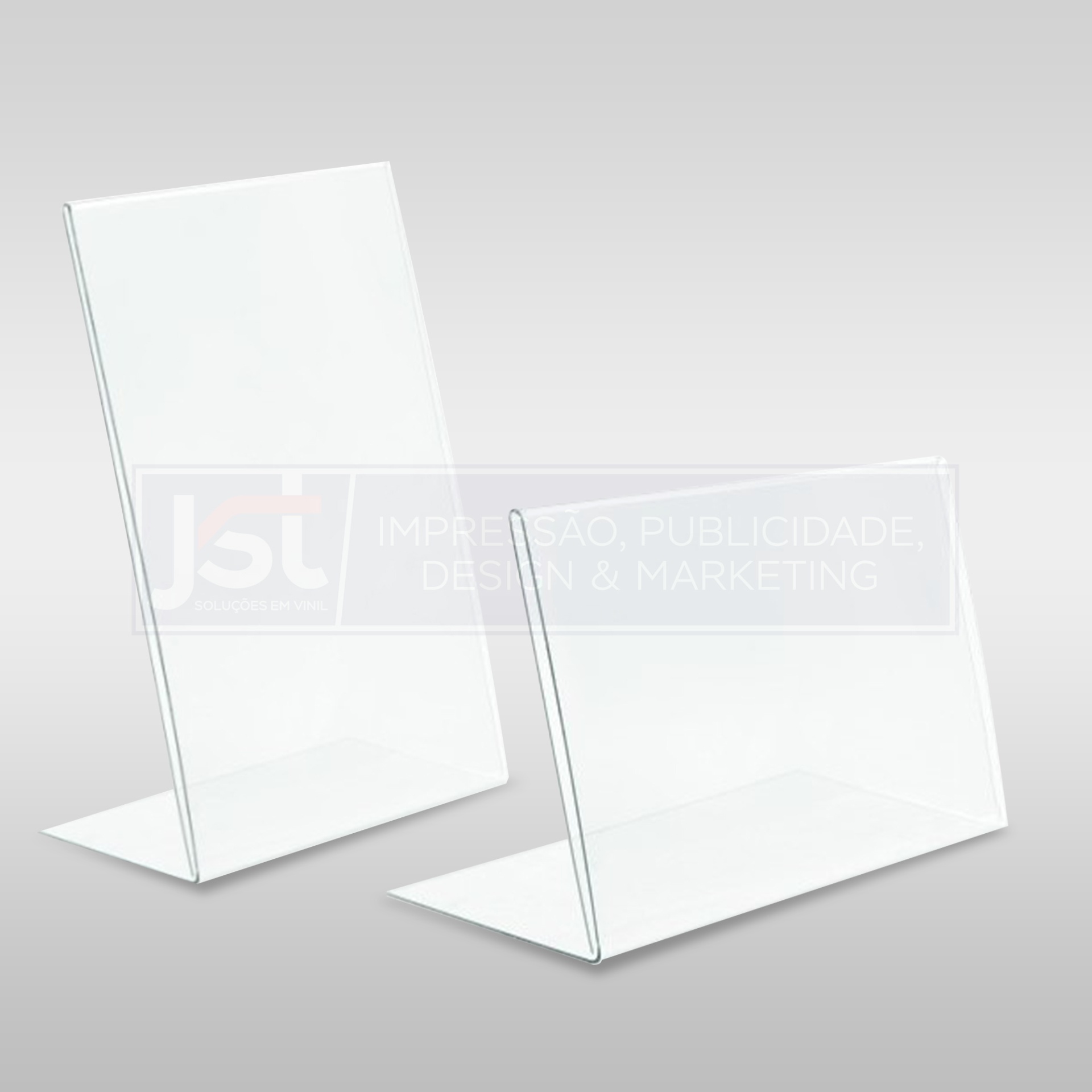 Porta Menu Acrílico em L