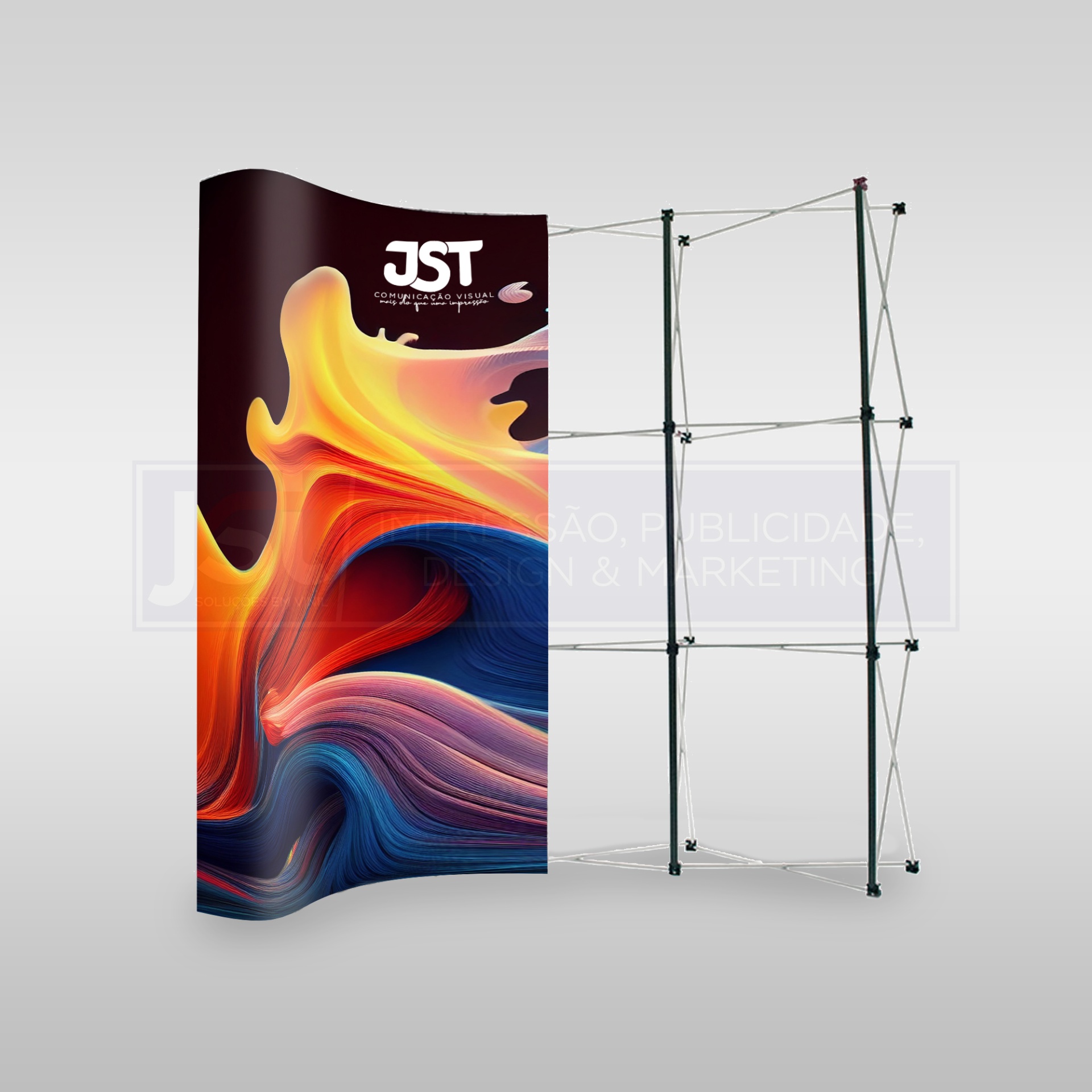 Pop-Up E-Clássico 3x3 Curvo