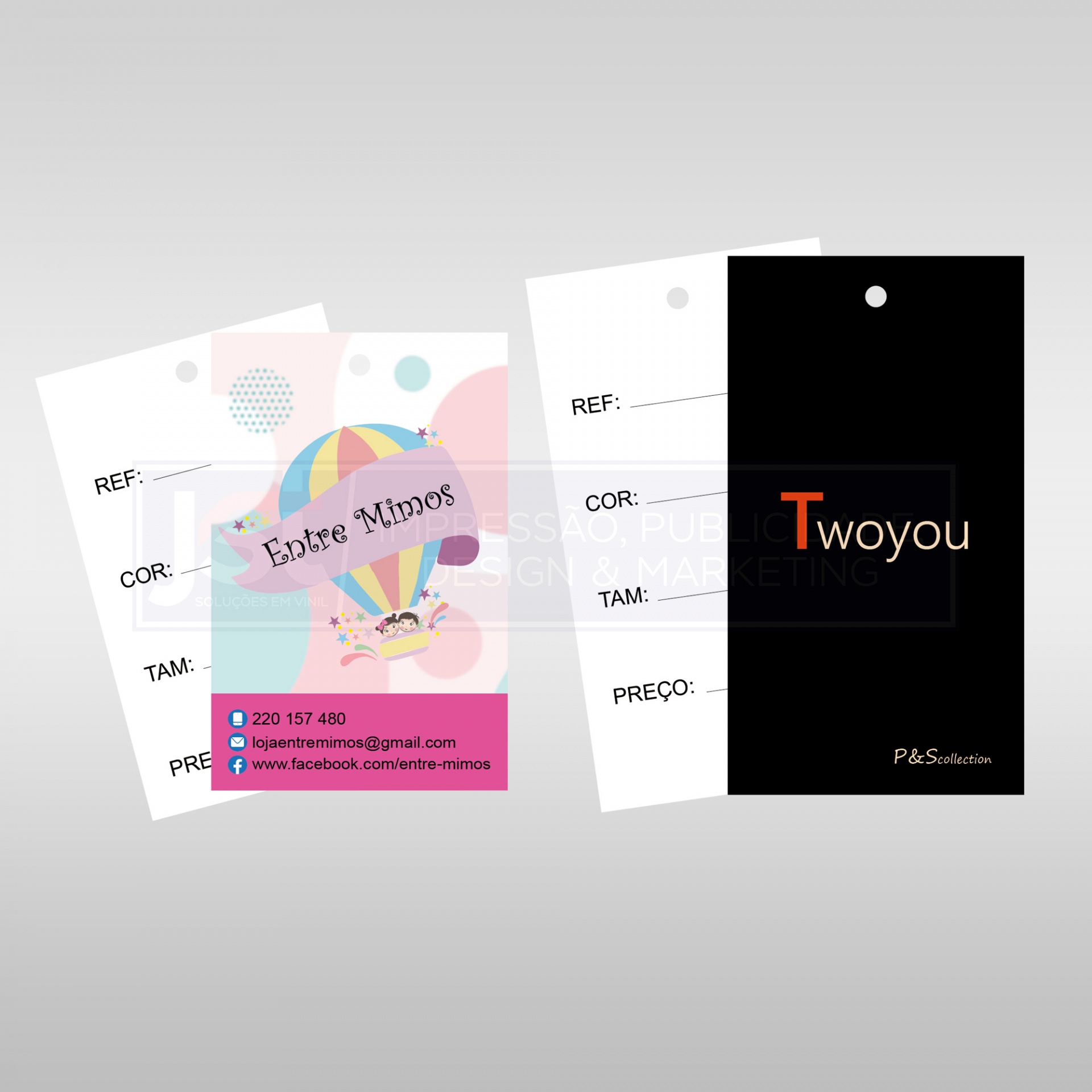 Etiquetas Pendurantes Roupa (Vestuário)