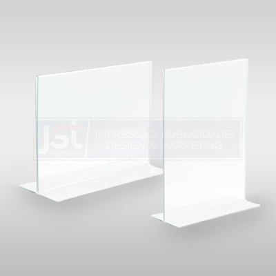 Porta Menu Acrílico em T