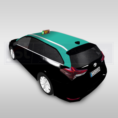 Decoração Tejadilho Táxi